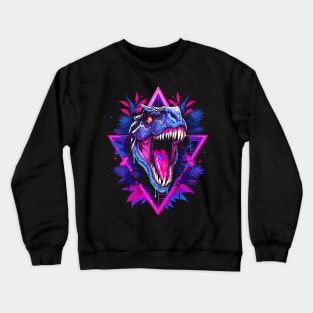 Synthwave Raptor Crewneck Sweatshirt